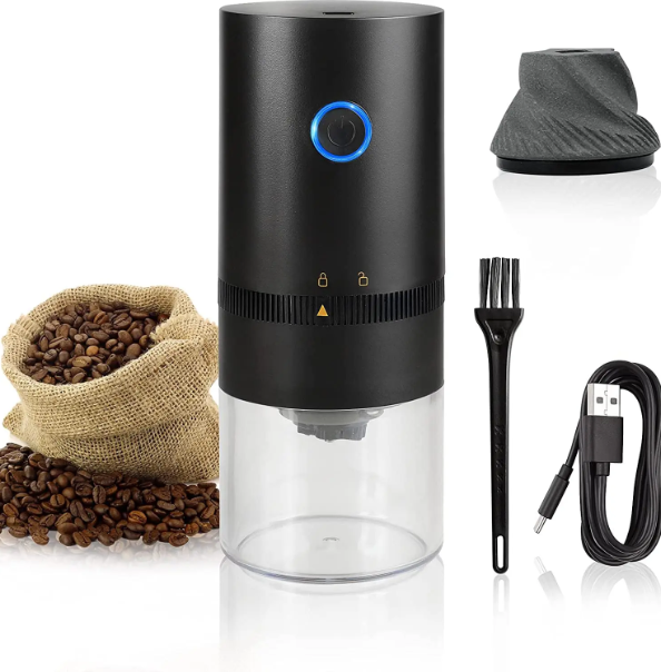 Portable electric coffee grinder